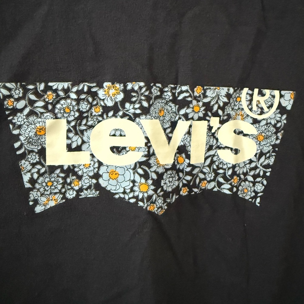 Levi's Dark Blue Floral Graphic Tee - Picture 2 of 5